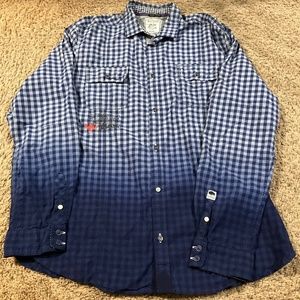 Buffalo David Bitton Men’s Premium Shirts Buffalo Check With Blue Gradation